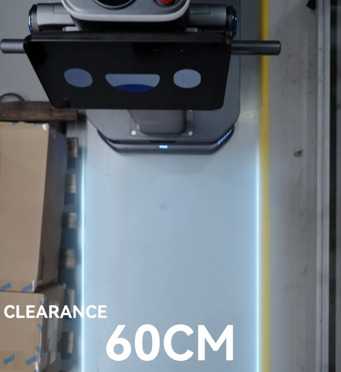 Pudu T300 đi qua lối đi thông thủy 60 cm
